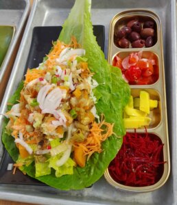 פסאג' קפה The passage cafe עגלת קפה מעיין צבי תמונה של מנה עם תוספות